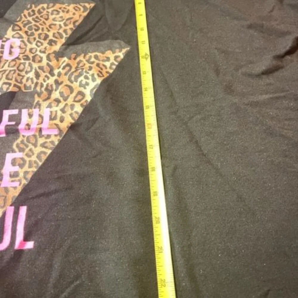 LATC Womens‎ Inspirational Hoodie With Leopard Print & Positive Text ones size